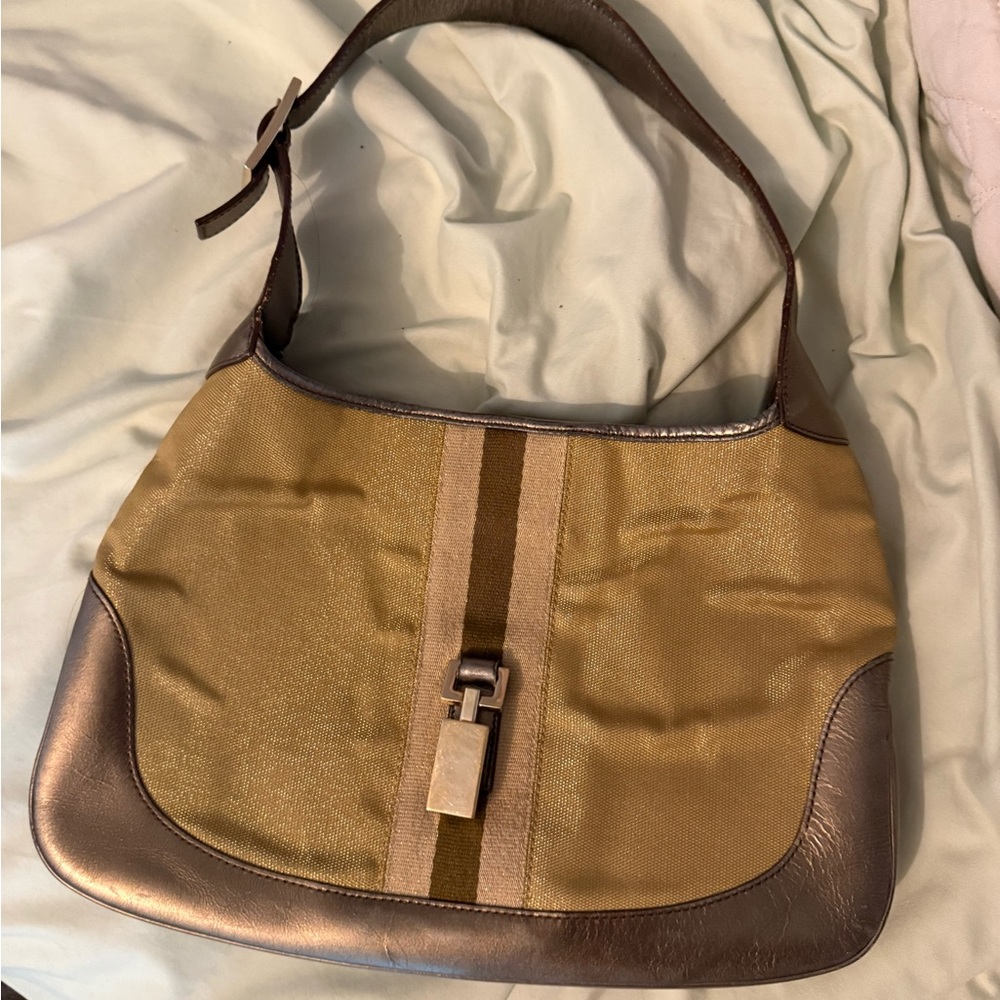 Gold and Brown Designer Women's Bag